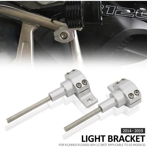 For BMW R1200GS ADV LC Motorcycle 2pcs Bull Bar Bracket Fog Driving Light Motorcycle Crash Bar Guard Mount Kit R1250GS 2014-19