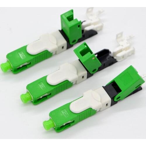 200pcs New ESC250D SC/APC Fiber Optic Fast Connector FTTH Embedded Field Assembled Single Mode Optic Fiber Quick Connector