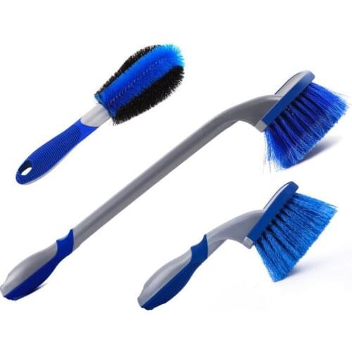 3PCS Auto Accessories Car wash Brush Wheel Brush Long Handle Tire Brush Wheel hub Cleaning Tool Washing Strong Decontamination