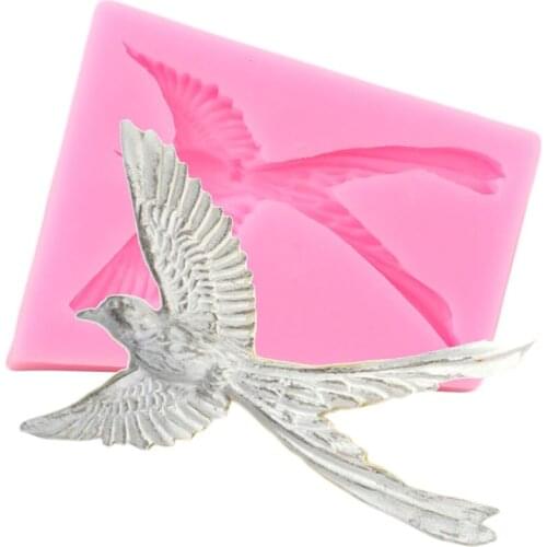 3D Bird Cake Border Silicone Cake Decorating Tools Baby Birthday Cupcake Topper Fondant Mold Candy Polymer Clay Chocolate Molds