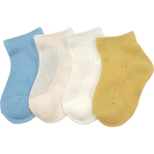 4Pair/lot baby socks solid color childrens baby short socks