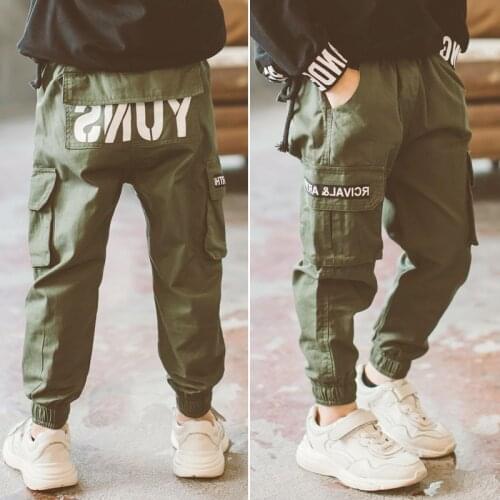 Children Pants Clothing Boys Sports Pants Big Boy Cargo Pants Spring Teenage Kids Trousers For Boys Clothes 4 6 8 10 12 14 Years