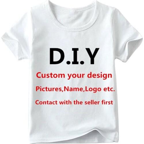 Kids Customized Print T Shirt Baby Custom Your Own Design T-shirt Boys and Girls DIY Clothes,Contact With Seller First