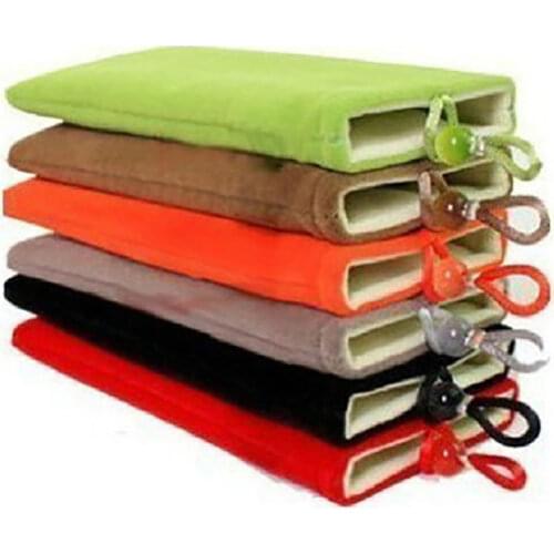 1Pcs Double layer Flannelette Mobile Phone Bag Power Bank Protective Case Mobile power storage bag Charger wire Protector Bag