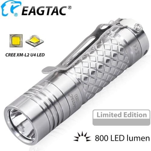 EAGTAC D3C Ti XM-L2 U4 LED Flashlight Super Bright 800LM EDC Mini Torch 16340 CR123A Limited Edition