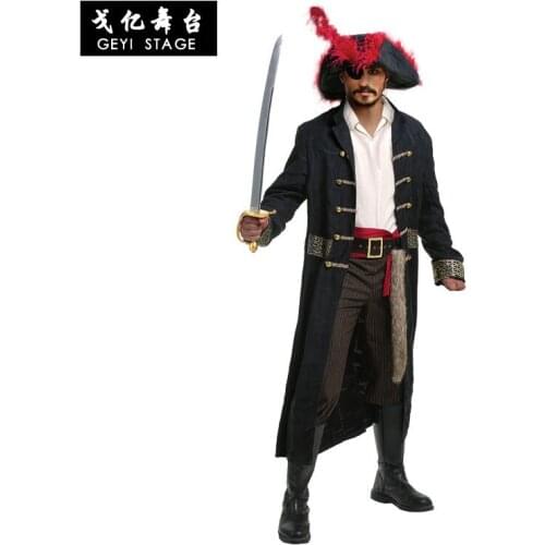 Hot!Captain pirates caribbean pirates of the caribbean jack sparrow hat halloween costume adult cosplay pirate female
