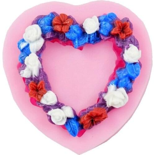 3D diy heart silicone fondant tools cake decorating tool Bakeware Tools silicon fondant mold Baking & Pastry Tools
