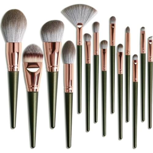 New 14pcs Makeup Brushes Foundation Powder Blush Eyeshadow Concealer Lip Eye Make Up Brush With Bag Cosmetics Beauty Tool