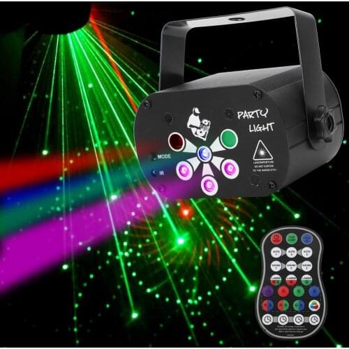 Laser Lamp Projektor UV 6/8 Hole Pattern Stage Lighting Starry Sky DJ Party Lights Projection Lamp KTV Bar Voice Control Light