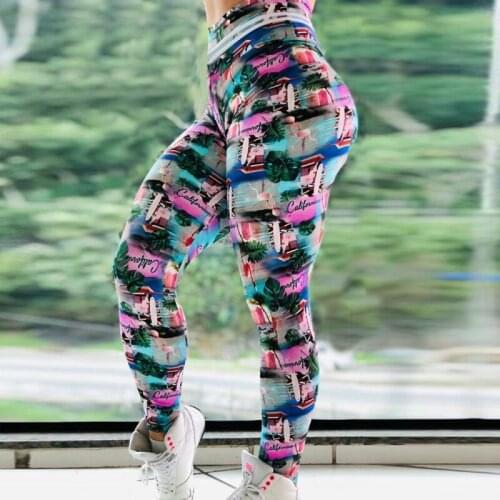 Leggings Summer 2019 New Personal digital 3D Printed Women Sexy Fitness Activewear Elastic Mid Waist Trousers Drop Shipping