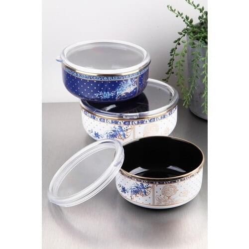 Miss Betty 3'lü Enamel Storage Bowl