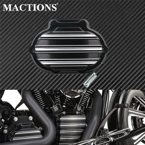 Motorcycle Transmission Side Cable Clutch Cover Black CNC Aluminum For Harley Touring Twin Cam Street Glide 14-16 Road King FLHR