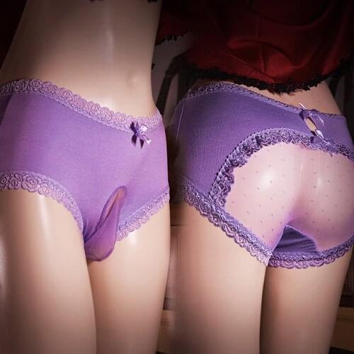 Ice Silk Mens Underwear Sexy Lace Seamless Nylon Briefs Ultra-thin Gay Transparent Breathable Mesh Underpants Pouch Cuecas Pant