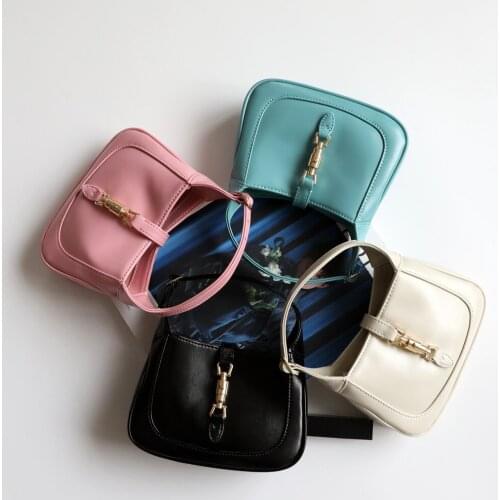 OUSSON 2021 New Design Leather Underarm Bag Exquisite Female Retro Tote Handbag Bag One Shoulder Bag