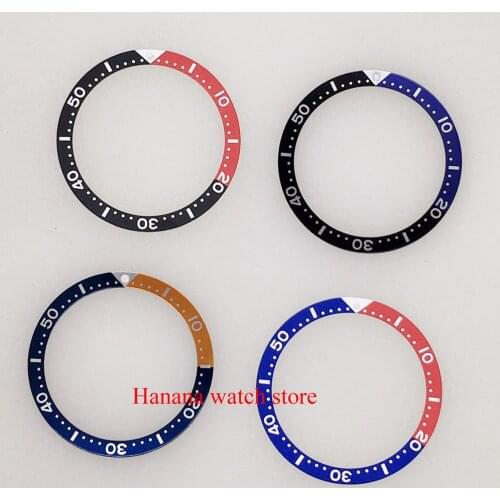New 39mm black blue alloy watch bezel insert for the luminous point of the 45mm watch case