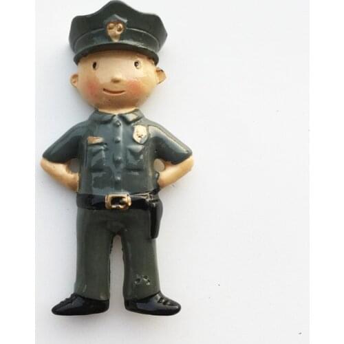 QIQIPP Thailand cartoon version of tourist police creative humanities tourism commemorative crafts magnet refrigerator magnet
