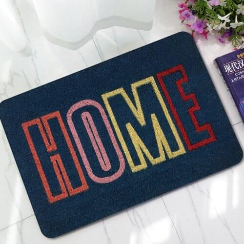 Yoga Rubber Non-slip Cushion Living Room Bedroom Area Printed Rug Pad Indoor Bathroom Kitchen Pastoral Floor Mats Carpet 40*60CM
