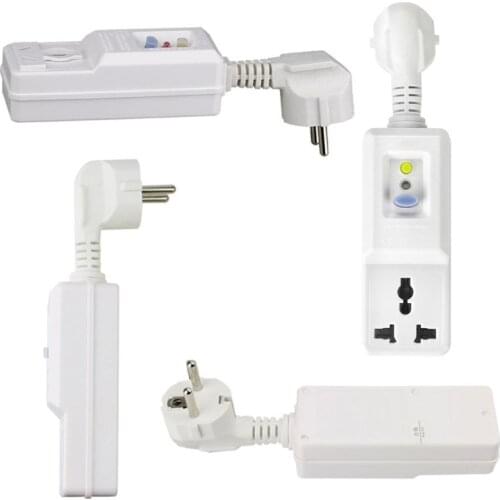 EU 16A Socket Adaptor Home Circuit Breaker Plug Leakage Protection Trip Switch
