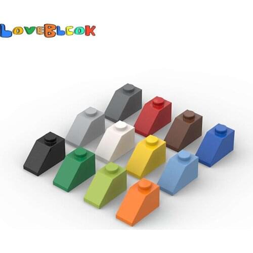 Brick Slope 1x2 (45°) Building Blocks Assembles MOC Parts DIY Toys Gift Creative Educational 3040 / 6270 For Kid 10pcs/Lot