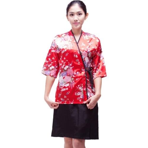 Japanese chef uniform cook jackets Japan chef uniform Japanese sushi women and man wear chef Servic work wear free shipping