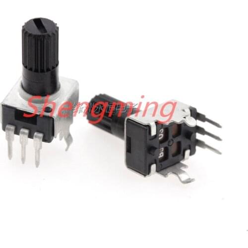 100pcs Rv09 Vertical 12.5mm Shaft 1k 2k 5k 10k 20k 50k 100k 0932 Adjustable Resistor 9 Type 3pin Seal Potentiometer