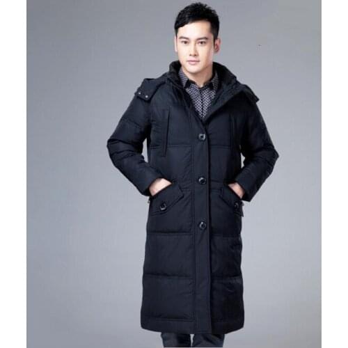 White Duck 2020 Winter Coat Plus Size Thick Warm Men Jacket Long Parkas Hooded Down Jacket&Coat WLF052