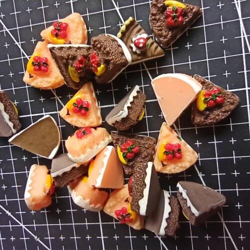 1pcs/lot resin flat back ice cherry cake 15mm simulation of food Cabochon Scrapbook DIY phone decoration