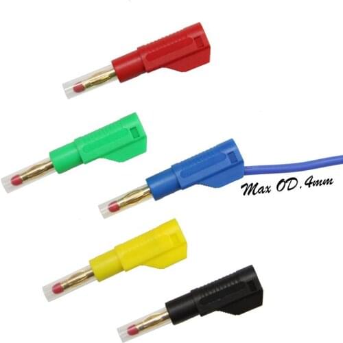 10pcs Gold Plated Retractable 4mm Stackable Banana Plug Soldering Type BP4450 Audio Speaker