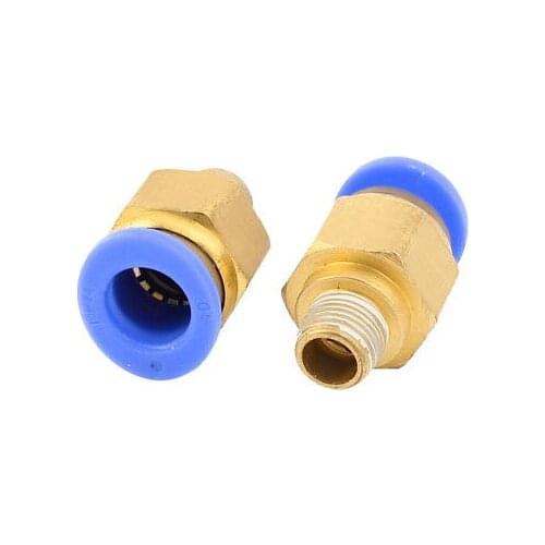 2 Pcs 1/8BSP Male to 4mm Air Pneumatic Elbow Quick Connect Fittings