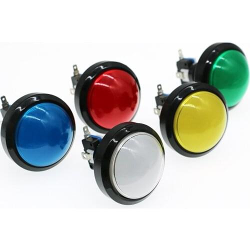 5pcs 60MM New 5 Colors LED Light Lamp Big Round Arcade Video Game Player Push Button Switch
