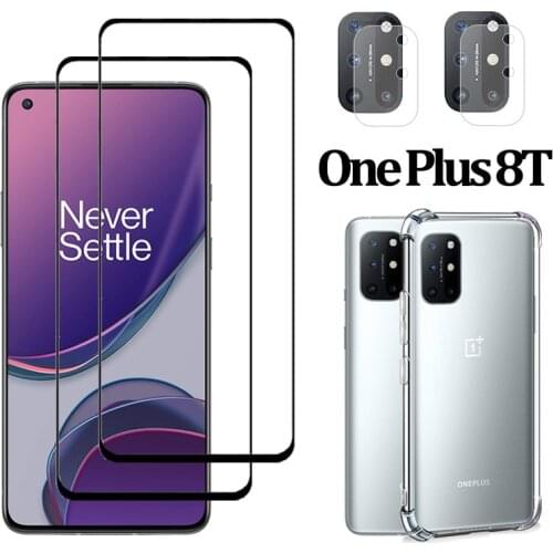 5in1,Case+Glass For One Plus 8T Smartphone Screen Protector Camera Lens One Plus 8 T protective glasses OnePlus 8T glass film