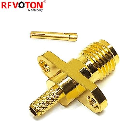 Free shipping 10pcs SMA female 2 hole flange connector for RG316 cable