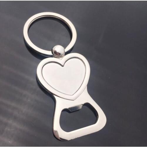 Free Engraved Personalised Love Heart Keyring Bottle Opener Keychain Wedding Favor Gift Souvenir LX2813