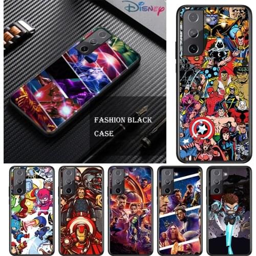 The Avengers For Samsung Galaxy S21 S10 S10E S9 S8 S7 Note 20 10 9 8 Ultra 5G Plus Edge Pro Black Phone Case