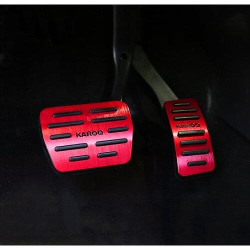 For Skoda Karoq 2017 2018 2019 AT Aluminum Car Styling Accessories Accelerator Pedal Brake Pedals Pad Non-Slip Cover Protector