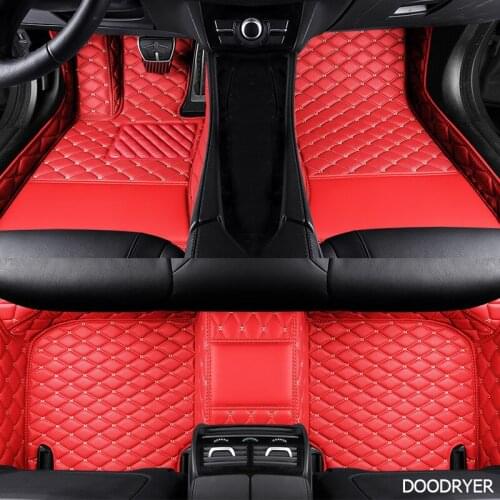 DOODRYER Custom leather car floor mats for Alfa Romeo Giulia Stelvio 2017 2018 Custom foot Pads automobile carpet car covers