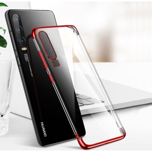 ITEUU TPU Clear Electroplating Phone Case for Huawei P30 For Huawei P30 PRO Cases Soft Transparent Back Cover Shell Luxury