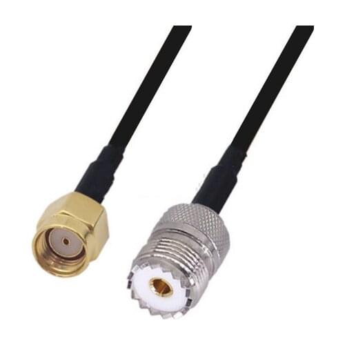 RG58 Cable RP-SMA Male to UHF SO239 Female Connector WiFi Antenna Extension Pigtail jumper cable