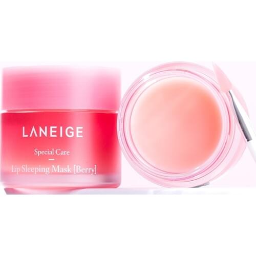 Korea Lip mask Cream 20g Grape Fruit Essence Nutrious Lip Care Moisture Lip Balm with Lip Brush Smoothing Dryness