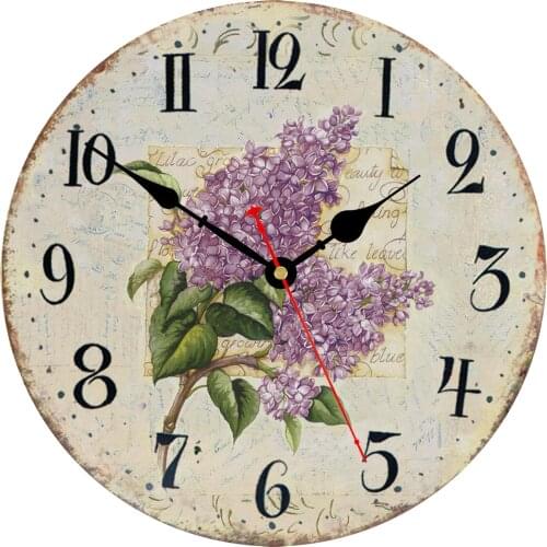 Creative 3D Beautiful Gardenia Purple Flower Clock Vintage Home Decor Large Gift Shabby My Garage My Rules Spanner Wall Clock