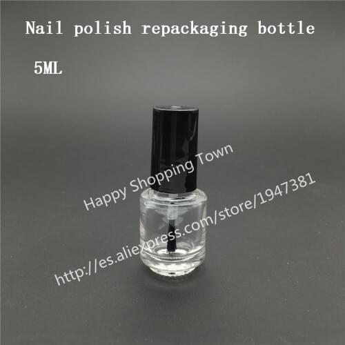 500pcs 5ml Square nail polish bottlewith black lid,Small Glass Nail Polish Bottle