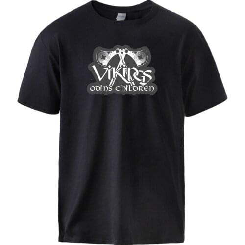 Odin Vikings T shirts Mens Summer Short Sleeve 100% Cotton Streetwear Tops Male Causal Loose Fit Sportswear T shirt Male Top Tee