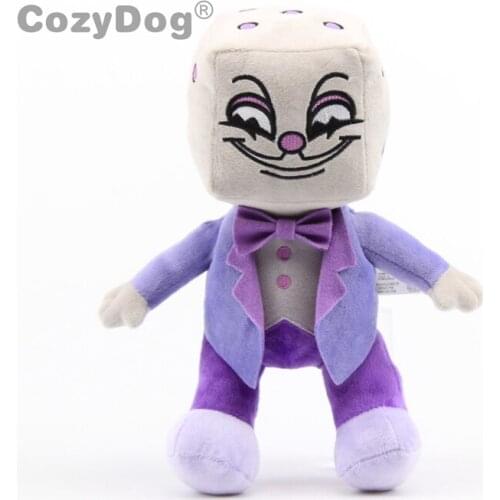 28 cm Hot Game Cuphead Plush Toys Doll Peluche Cute King Dice Figures Soft Stuffed Animals Toy Baby Kids Christmas Birthday Gift