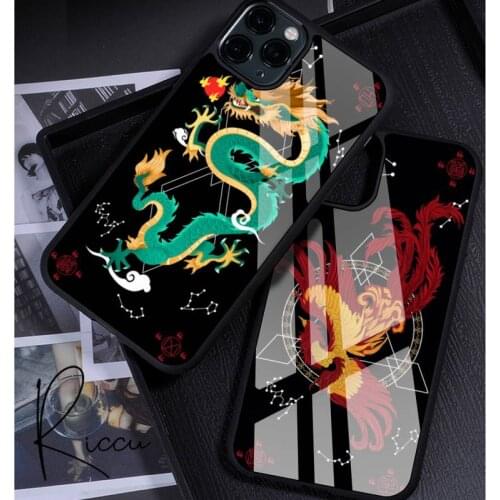 Fashion Dragon Animal Pattern Phone Case Rubber for iPhone 12 11 Pro Max XS 8 7 6 6S Plus X 5S SE 2020 XR 12Mini case