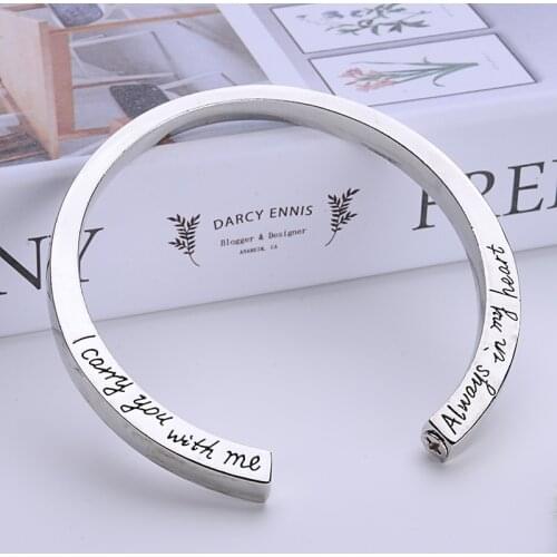 Men Women Urn Jewelry Bangle Bracelet Open Lettering Stainless Steel Bangles Cremation Ashes Urn Memorial Bracelets Unisex 2021