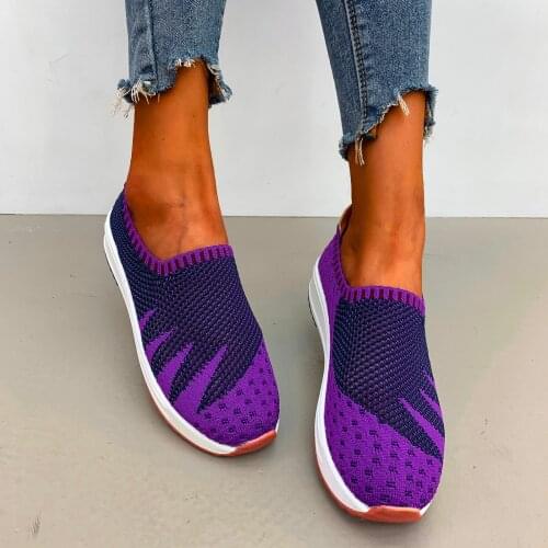 2021 New Vulcanized Shoes Womens High Quality Knit Breathable Womens Sports Shoes Non-slip Shoes Womens Shoes