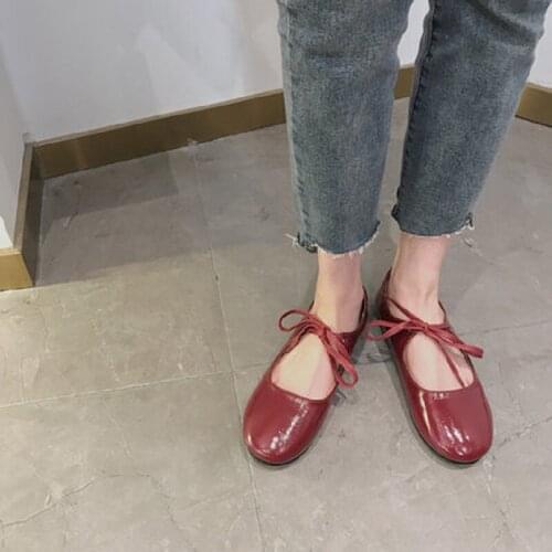 2021 spring new fashion round head shallow mouth Mary Jane shoes simple wild retro small shoes single shoes casual shoes