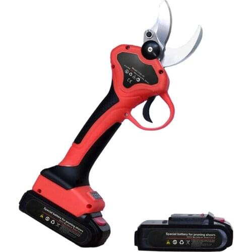 21V Electric Pruning Shears Lithium Battery Cordless Rechargeable Garden Pruning Shears Fruit Branch Bonsai Cutter Cutting Tool