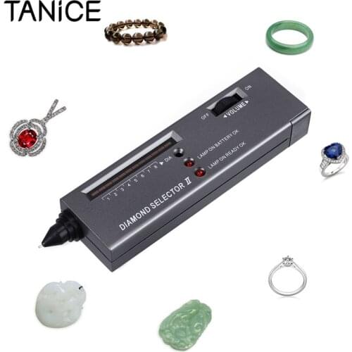 TANiCE Portable Diamond Selector II Tester with LCD Display & LED Indicator Auto Shut-off Button Metal Alert Tester Jeweler Tool
