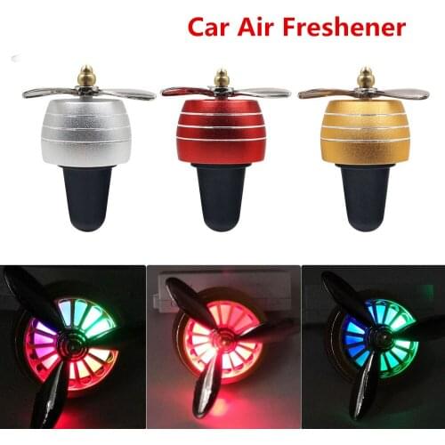 1pcs Mini Conditioner Fan Portable Car Air Freshener Car Auto Smell Air Freshener Car Smell LED Mini Conditioning Vent
